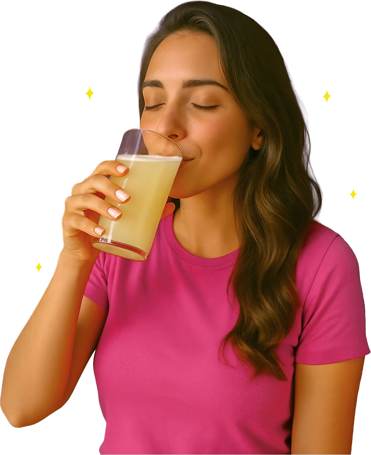 Mulher bebendo Tchau, Doce!