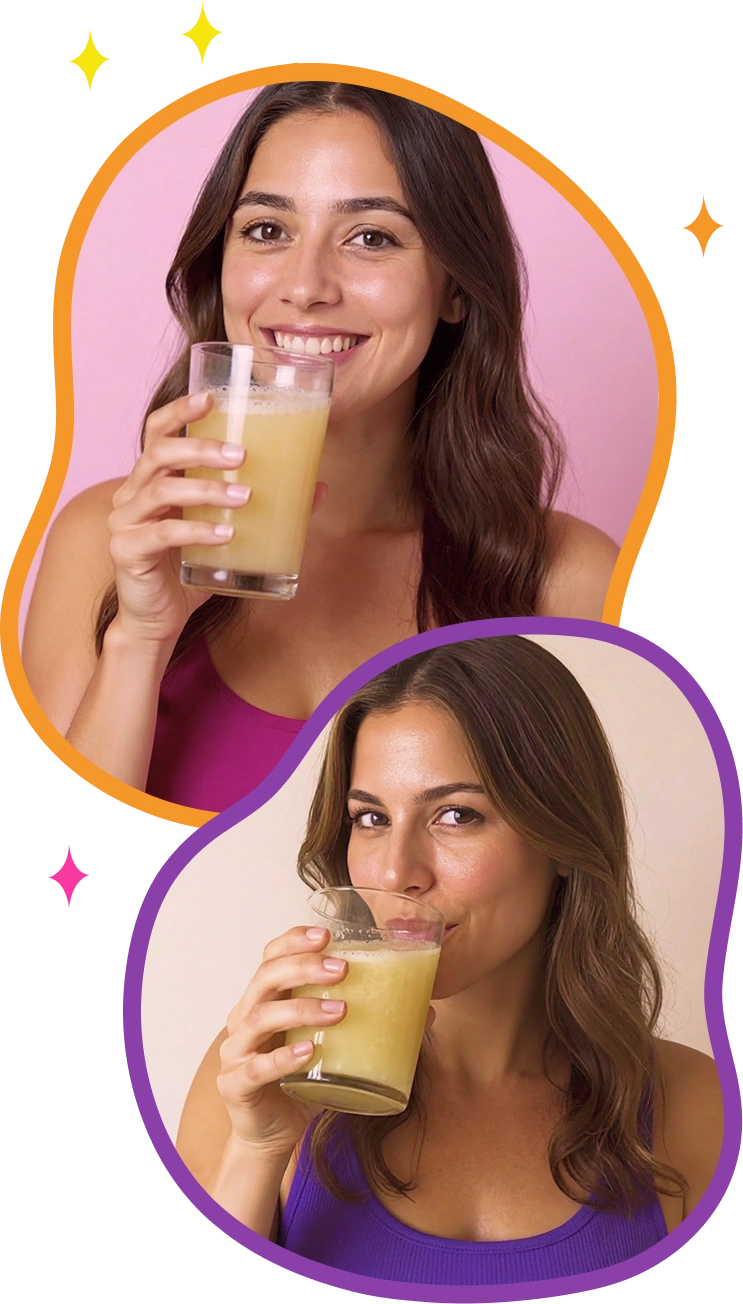 Mulheres felizes ao usar Tchau, Doce!