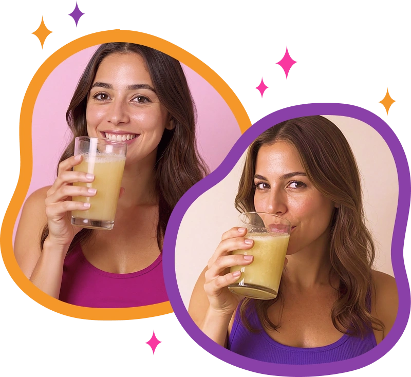 Mulheres felizes ao usar Tchau, Doce!